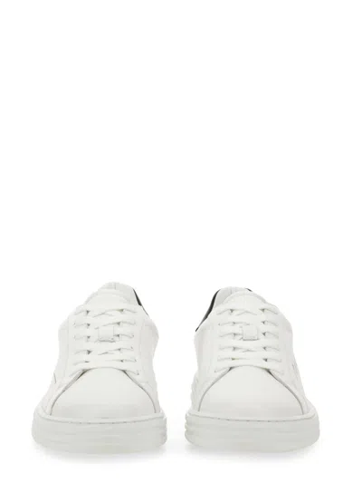 Shop Msgm Sneaker With Logo In Nero