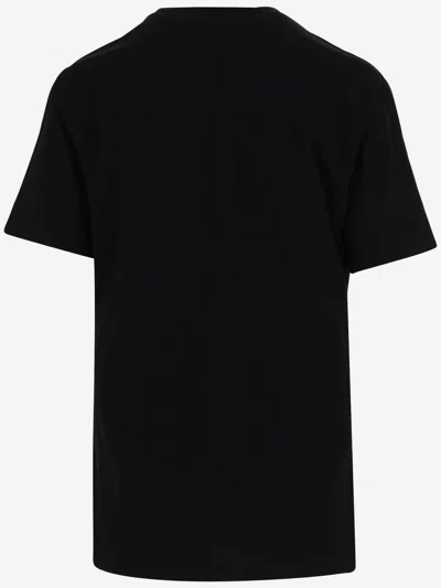 Shop Versace Cotton T-shirt With Medusa Pattern In Black