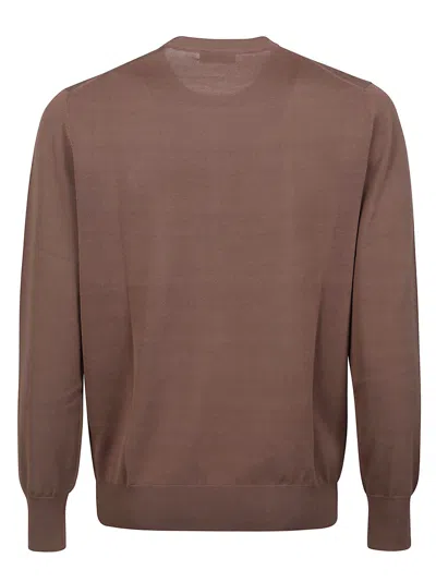 Shop Ballantyne Plain Sweater In London Clay