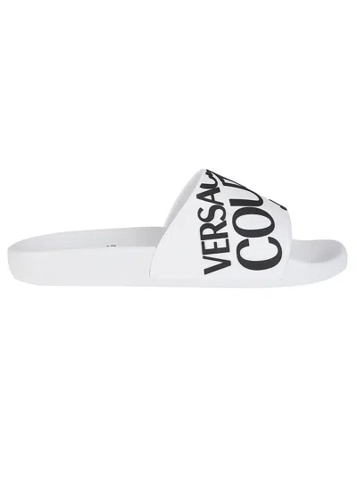Shop Versace Jeans Couture Gummy Sq1 Sliders In White