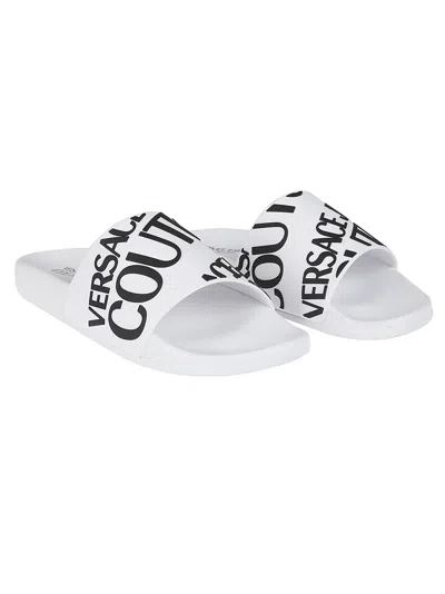 Shop Versace Jeans Couture Gummy Sq1 Sliders In White