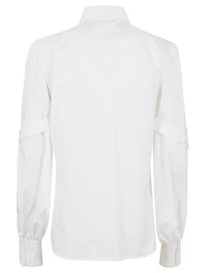 Shop Off-white Popline Straps Shirt In White White