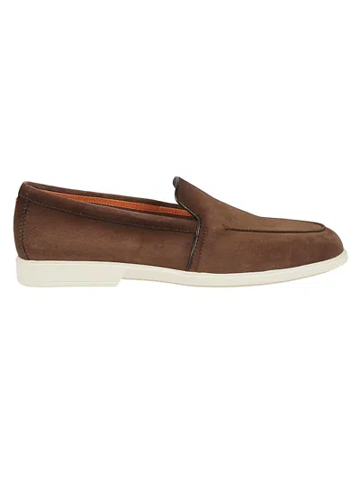 Shop Santoni Malibu Loafers In Brown