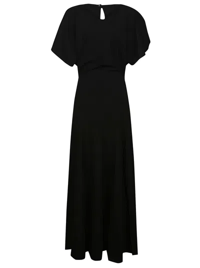 Shop Rabanne Short Sleeve Long Dress In Black