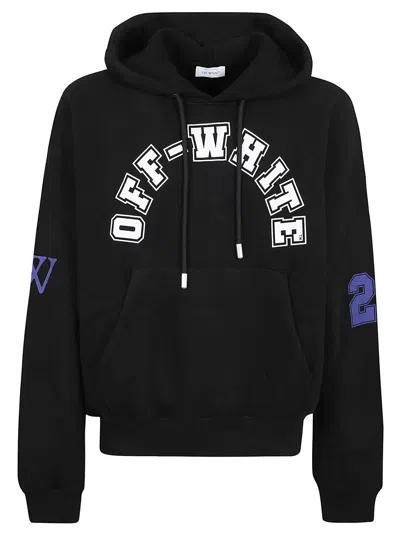 Shop Off-white Football Over Hoodie Black White