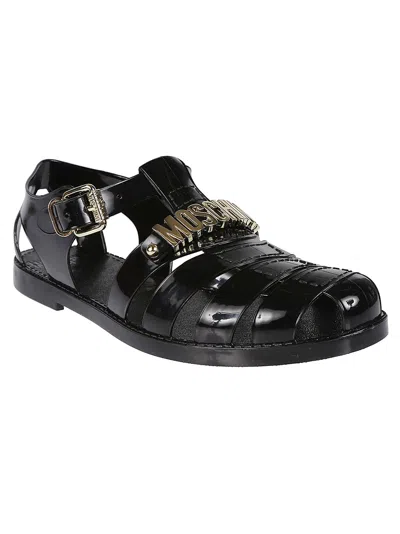 Shop Moschino Jelly15 Sandals In Nero