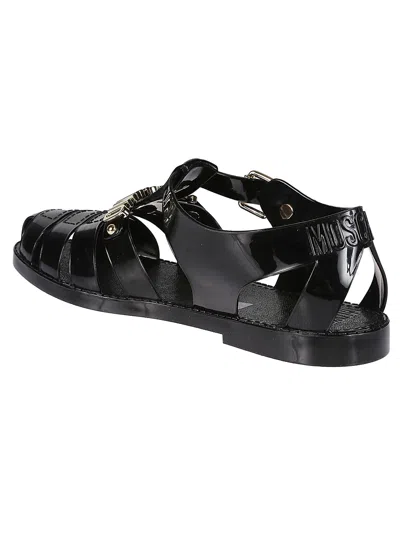 Shop Moschino Jelly15 Sandals In Nero