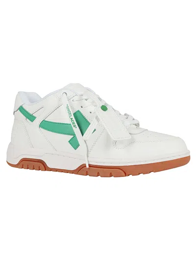 Shop Off-white Out Of Office Calf Leather White Green