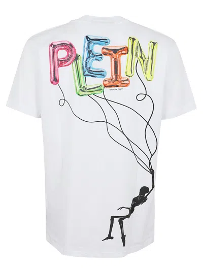Shop Philipp Plein T-shirt Round Neck Ss In White
