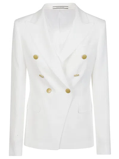 Shop Tagliatore Double Breasted Jacket In Bianco