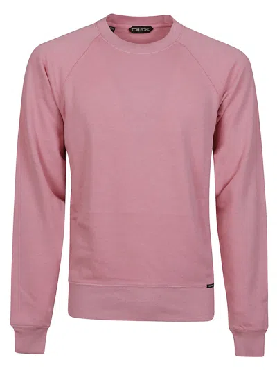 Shop Tom Ford Long Sleeve Sweatshirt In Pink
