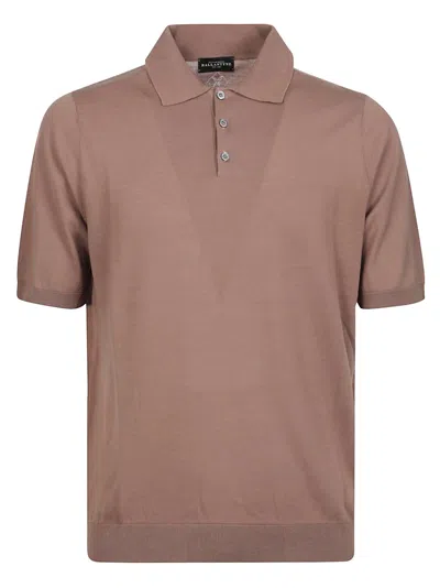 Shop Ballantyne Short Sleeve Polo Shirt In London Clay