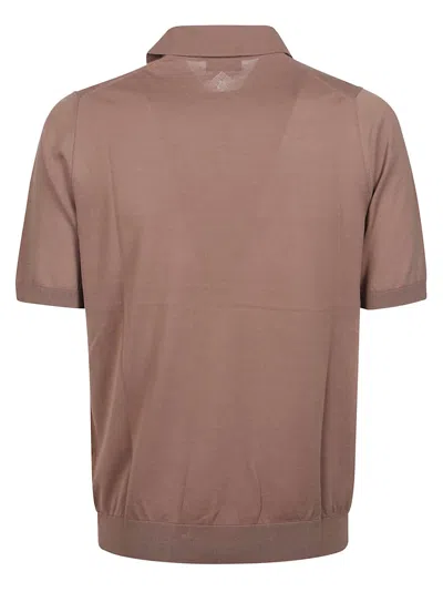Shop Ballantyne Short Sleeve Polo Shirt In London Clay