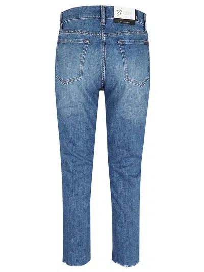 Shop 7 For All Mankind Josefina Blue River In Mid Blue