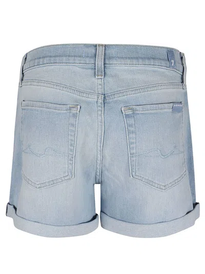 Shop 7 For All Mankind Mid Roll Shorts Soul In Light Blue