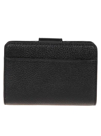 Shop Michael Kors Small Compact Pocket Wallet In Black