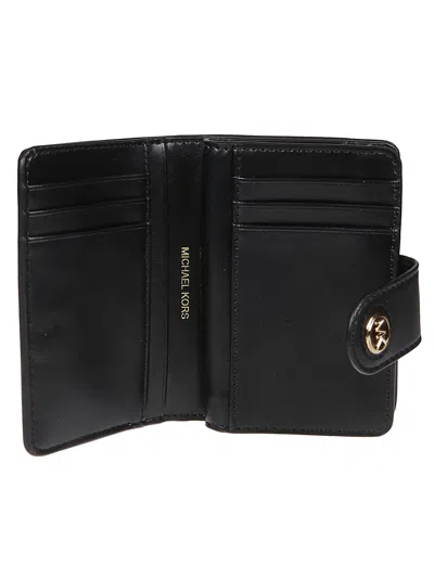 Shop Michael Kors Small Compact Pocket Wallet In Black
