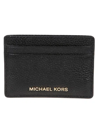 Shop Michael Kors Jet Set Credit Card Holder In Black