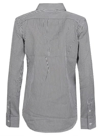 Shop Polo Ralph Lauren Long Sleeve Button Front Shirt In White/polo Black