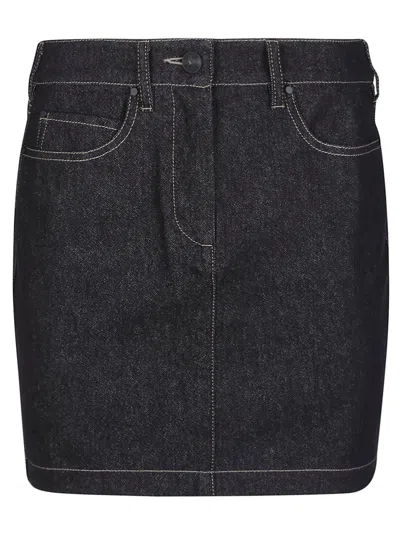 Shop Max Mara Giubba Mini Skirt In Blu Marino