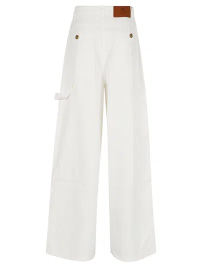 Shop Etro Denim Jeans Woman In Bianco