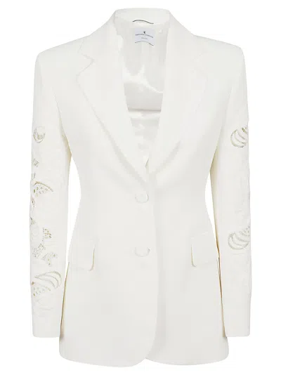 Shop Ermanno Scervino Single-breasted Jacket In Blanc