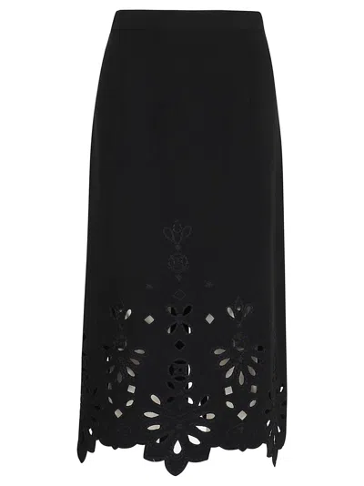 Shop Ermanno Scervino Longuette Skirt In Black
