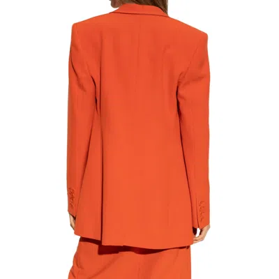 Shop Stella Mccartney Wool Blend Blazer In Orange