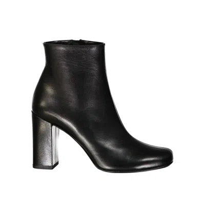 Shop Saint Laurent Leather Ankle Boots In Black