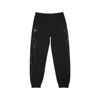 Shop Givenchy Studded Cotton Sweatpants In Black