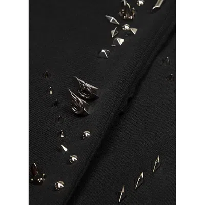 Shop Givenchy Studded Cotton Sweatpants In Black