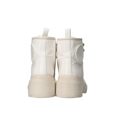 Shop Dior D-rise Ankle Boots In White