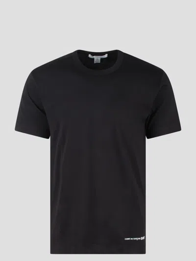 Shop Comme Des Garçons Shirt Logo Print T-shirt In Black