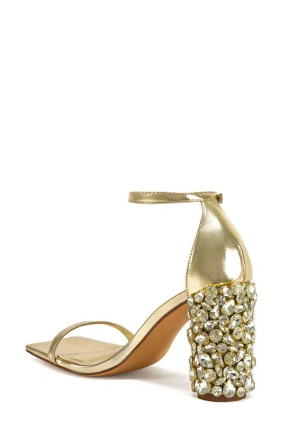 Shop Azalea Wang Bernelle Ankle Strap Sandal In Gold