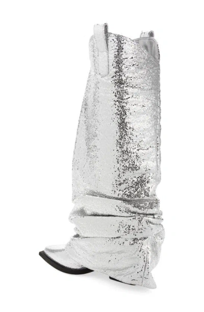 Shop Azalea Wang Shawnee Western Boot In Silver