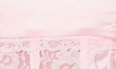 Shop Edikted Lex Satin & Lace Corset Top In Light-pink