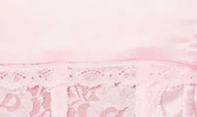 Edikted Lex Satin & Lace Corset In Light-pink