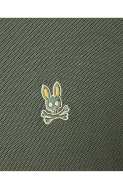 Psycho Bunny Kingsbury Tipped Piqué Polo In Agave Green