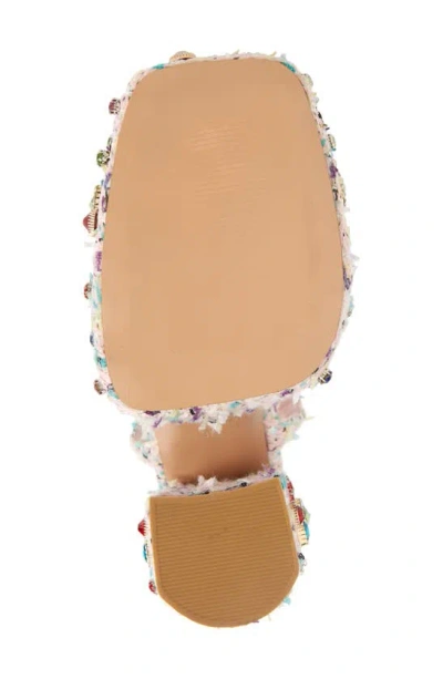 Azalea Wang Hyacinth Embellished Tweed Sandal In Pink