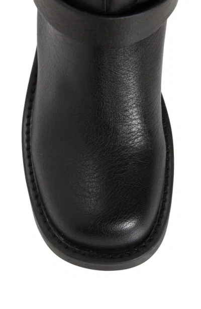 Shop Azalea Wang Glastonbury Water Resistant Knee High Moto Boot In Black