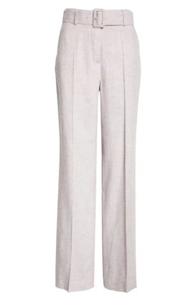 Shop Dries Van Noten Pulla Belted Tailored Straight Leg Trousers In Lilac