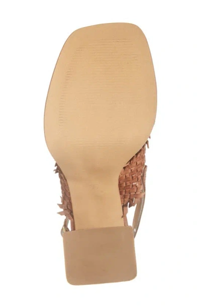 Chocolat Blu Inaya Slingback Platform Sandal In Brown Leather