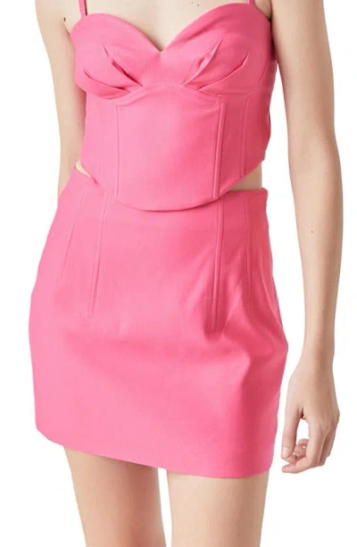 Shop Grey Lab Textured Miniskirt In Pink