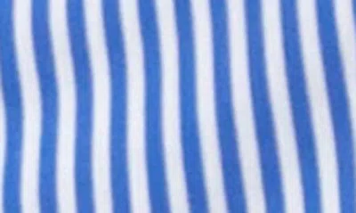 English Factory Stripe Balloon Sleeve Shirt In Blue