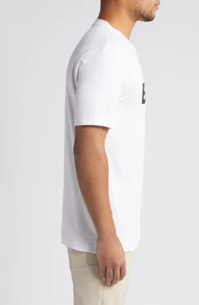 Shop Hugo Boss Tiburt Logo Graphic T-shirt In White