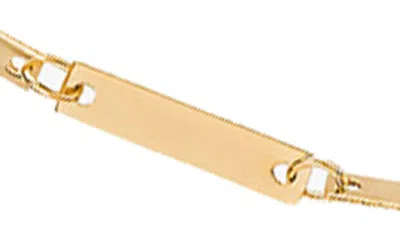 Shop Lana Laser Mini Rectangle Lariat Necklace In Yellow Gold