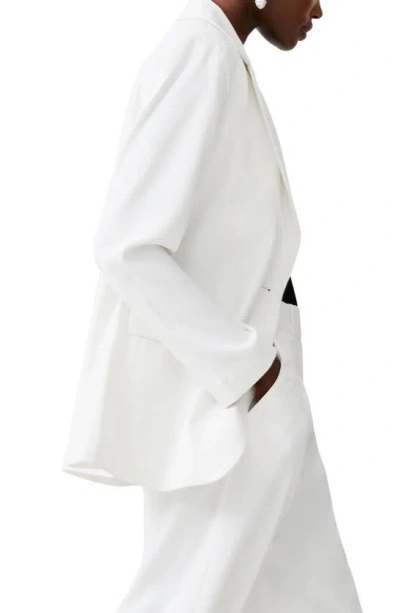 Shop French Connection Harrie One-button Blazer In Summer White
