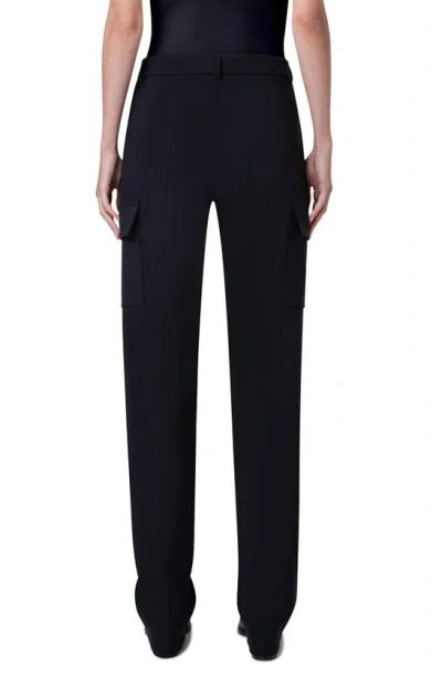 Akris Mel Wool Gabardine Cargo Pants In Black
