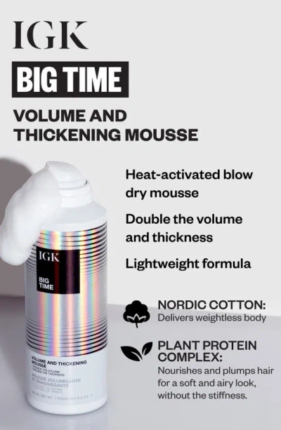 Shop Igk Big Time Volume & Thickening Hair Mousse, 6.2 oz