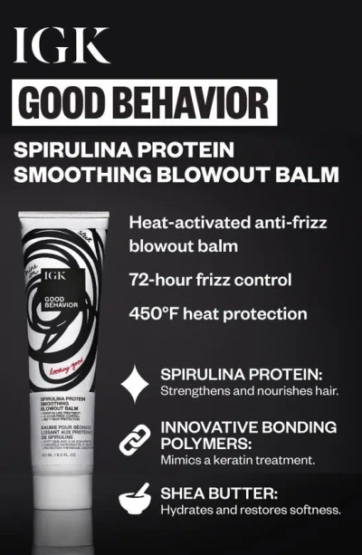 Shop Igk Good Behavior Spirulina Protein Smoothing Blowout Balm, 5 oz